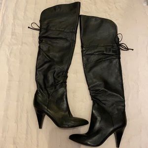 Black Guess Knee High Boots